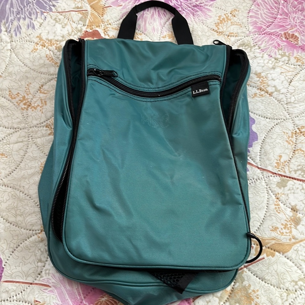 Teal L.L. Bean travel make up bag